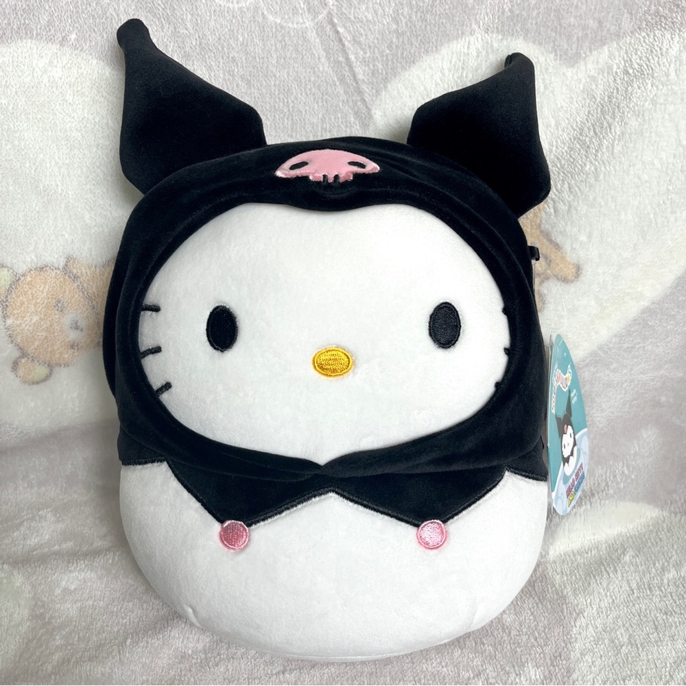 NEW Squishmallows Hello Kitty in Black Kuromi Hoodie 8" Limited Edition Plush